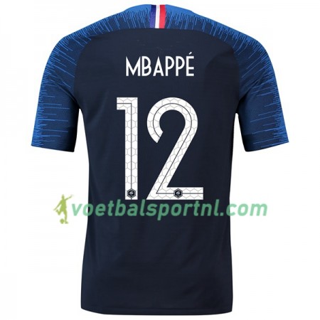 Frankrijk Mbappé 12 Thuis Shirt WK voetbal 2018